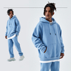 350G Custom Logo Unisex Fleece Heavyweight Ensfarvet Casual H&aelig;ttetr&oslash;jer