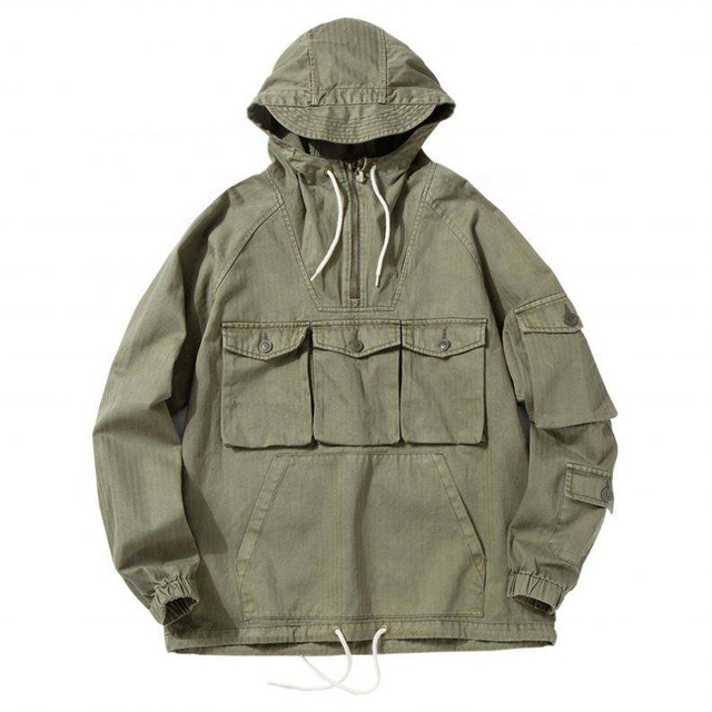 OEM-Hersteller Gro&szlig;handel Neues Design 1/3 Rei&szlig;verschluss Hoodies Camouflage Fashion Cool Wear Pullover Jacke