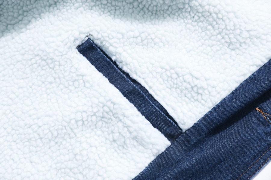 OEM-производитель, мужская повседневная повседневная ретро-свободная джинсовая хлопковая куртка с карманами контрастного цвета