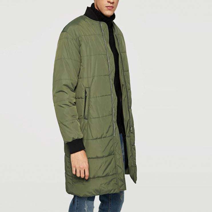 OEM Garment Factory Tilpas Parka Zip Up Bomber Longline Coat M&aelig;nd Vinterfrakke M&aelig;nd