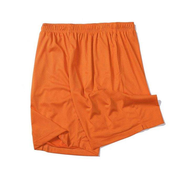 Nytrend Cutsom Unisex-stil basketballshorts ensfarvede m&aelig;nds elastiske Wiast Mesh-shorts