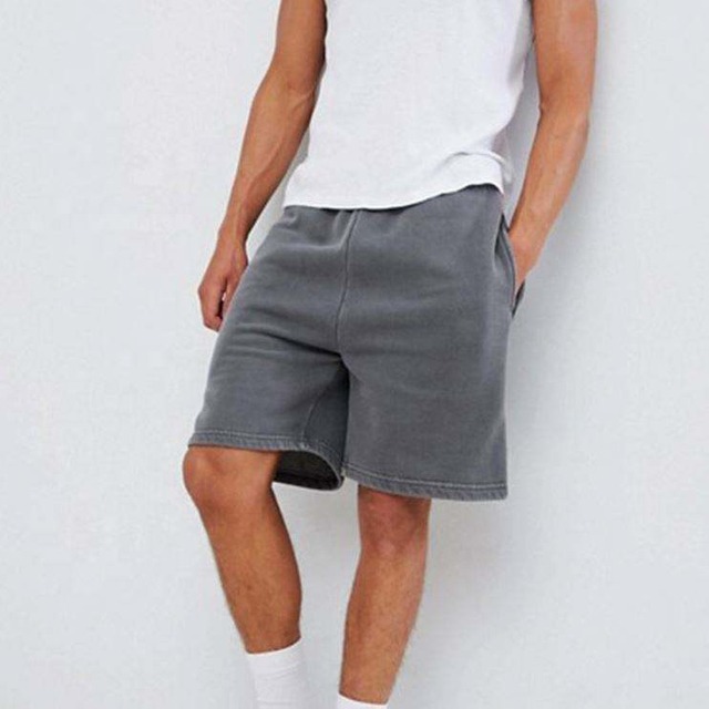 OEM ผ้าฝ้ายโพลีเอสเตอร์วินเทจล้างผู้ชายวิ่งกางเกงขาสั้นเหงื่อ