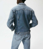 Nh&agrave; sản xuất OEM Custom Mens Cotton Dạo phố N&uacute;t Up &Aacute;o kho&aacute;c jean denim cổ điển đau khổ