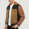 Chaquetas Hombre Мужская дубленка на молнии из искусственной кожи Зимняя одежда Кожаные куртки
