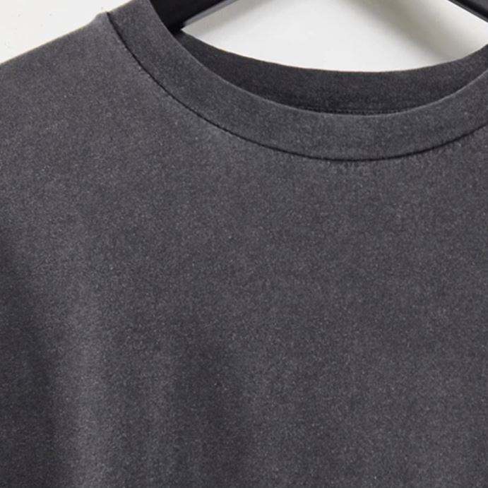 Producent Engros Drop Shoulder Blank T-shirts Kort&aelig;rmede m&aelig;nd Vintage vasket 100% bomuld T-shirt