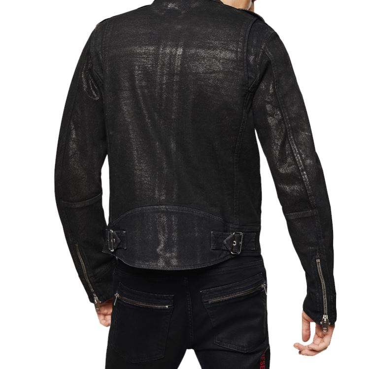Jaqueta de motociclista simplificada masculina da moda por atacado com jaqueta jeans