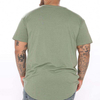 Manufacturers Tutus T-Shirt Sleeve Crew Collum Viri circa Curvam Hem T-shirt