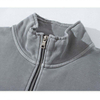Pullover ampio con colletto rialzato con cerniera invecchiata produttore OEM con tasche Felpe con lavaggio acido