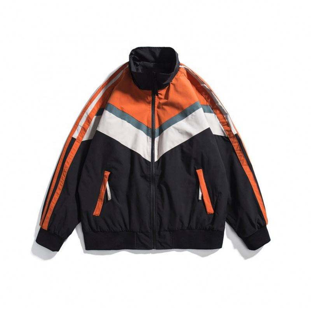 Oem Manufacturer Custom Men'ss Plus Size Fashion Contra Stitching Sta Collar Casual Jacket
