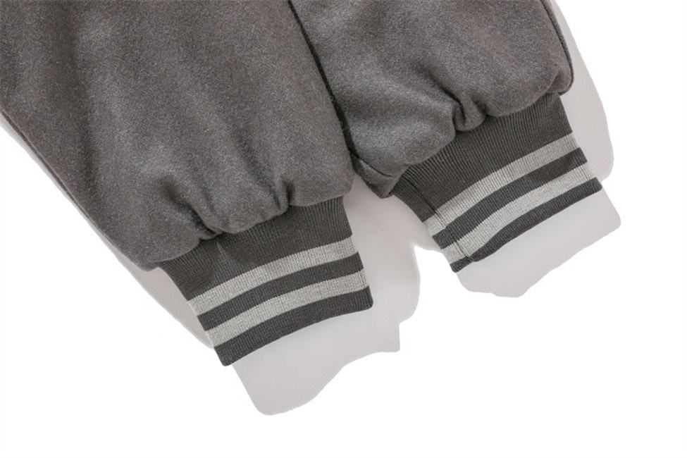 OEM-Hersteller kundenspezifische Herrenbekleidung Baseballuniform Farbblock Chenille bestickte Freizeitmanteljacke