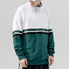 OEM Producent 2022 Standkrave bomuld Halv lynl&aring;s sweatshirts Color Block Fashion Pullover Hip Hop sweatshirts M&aelig;nd