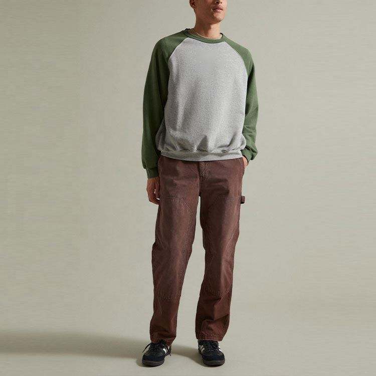 OEM 제조자 주문 남자 대원 목 색깔 구획 운동복 늑골을 붙인 팔목 라글란 소매 쪼개지는 색깔 운동복