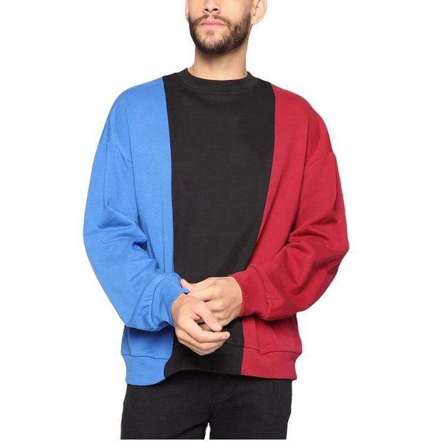 OEM v&yacute;robce Custom Cute Streetwear Crewneck Oversized Splicing Color Block mikiny