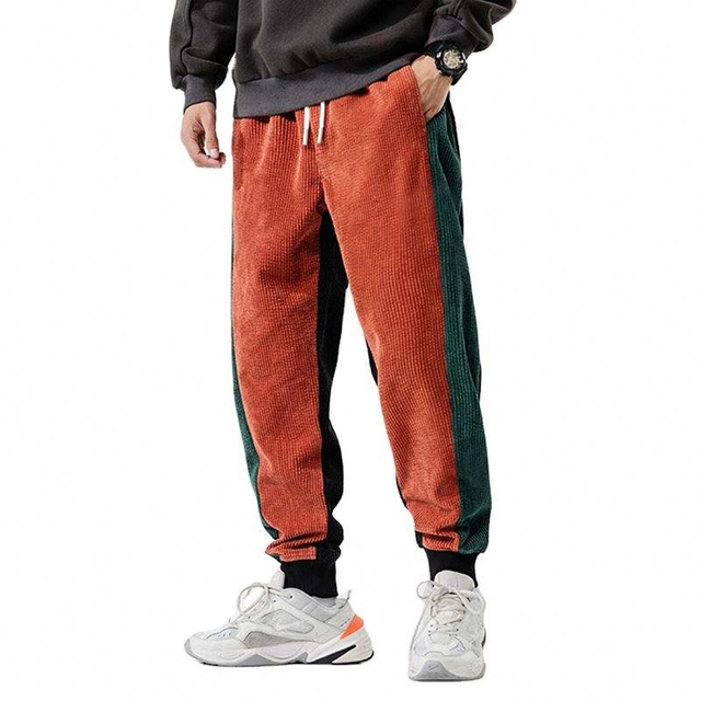 OEM Manufacturer Tutus Mens Long Cotton Pant Big Pocket Color Clausus Corduroy Sports Jogger