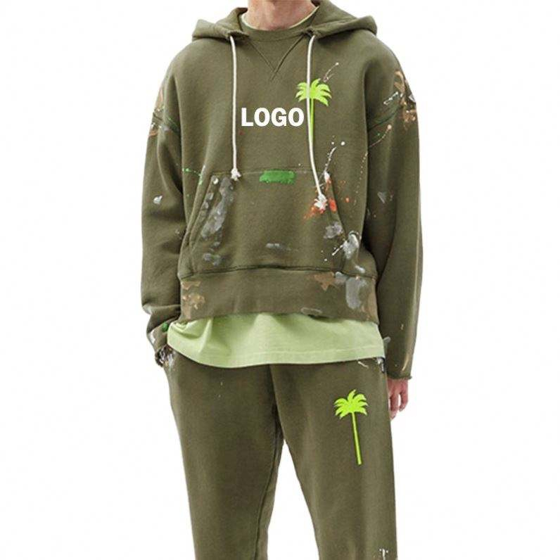 OEM-fabrikant Ny mode brugerdefineret udend&oslash;rs grafisk print pullover Lang&aelig;rmet sport afslappet h&aelig;ttetr&oslash;jer til m&aelig;nd