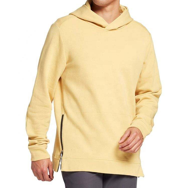 Nh&agrave; sản xuất OEM &Aacute;o hoodie cotton vừa vặn cổ điển d&agrave;nh cho nam với d&acirc;y k&eacute;o b&ecirc;n h&ocirc;ng c&oacute; thể điều chỉnh v&agrave; t&uacute;i đeo tay