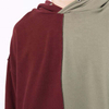 OEM-Hersteller, kundenspezifischer, hochwertiger, zweifarbiger, kontrastfarbener, &uuml;bergro&szlig;er Kapuzenpullover f&uuml;r Herren mit Kontrastn&auml;hten