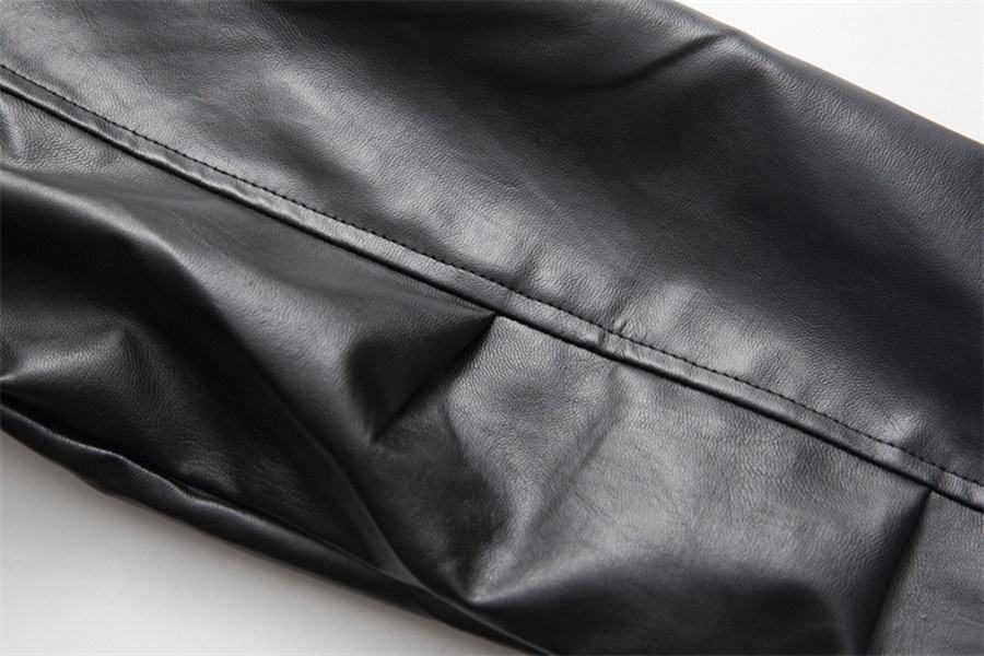 OEM-producent Custom High Quality Plus Size Funktion Pu L&aelig;der Herre Wide Edition Multi-Bag Jacket