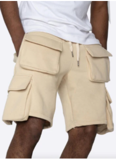 Ανδρικά καλοκαιρινά κοντό Street Wear 3D Pocket Fleece Σορτς Cargo