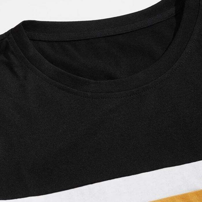 Heren zomershorts, gestreept T-shirt met korte mouwen en korte broek, tweedelige sets