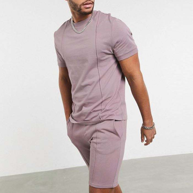 Ensemble de surv&ecirc;tement pour hommes, t-shirts et chemises &agrave; manches courtes, ensemble de Shorts deux pi&egrave;ces d'&eacute;t&eacute;