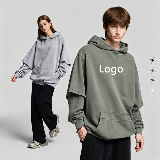 1279 400 gsm dubbellaagse herenhoodie