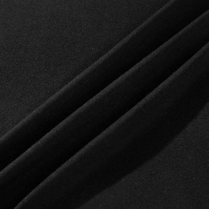 OEM شعار مخصص أسود س الرقبة شاشة طباعة تي شيرت الرجال قصيرة الأكمام 50/50 القطن البوليستر تي شيرت