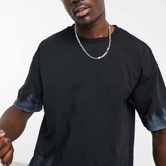 Fabricant personnalis&eacute; 100% coton t-shirt &agrave; manches courtes lav&eacute; &agrave; l'acide Ombre hommes t-shirt