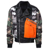 ຜູ້ຜະລິດ OEM Custom Men's Coat High Quality Long Sleeve Turn-Down Collar Zipper Patchwork Sport Camouflage Jacket