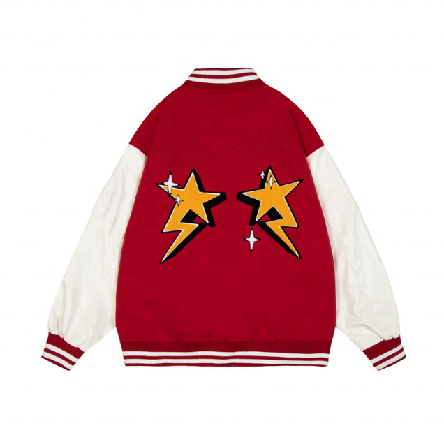 مصنع تصنيع المعدات الأصلية مخصص بو خليط التطريز اللون كتلة البيسبول الموحدة عارضة زائد أحجام سترة رجالية