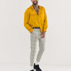 OEM-Hersteller hochwertiges, schlichtes Satin-Herren-Langarmhemd