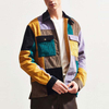 Giacca a vento di vendita calda Abbigliamento da uomo Camicie con cerniera in velluto a coste color block