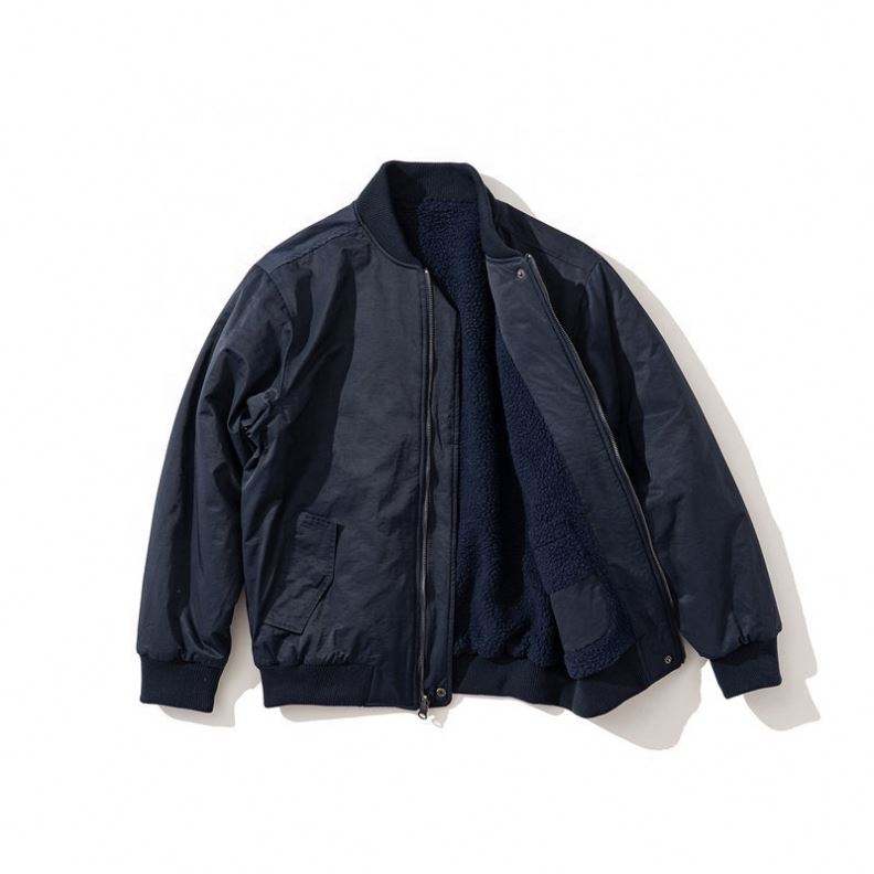 OEM-tillverkare Anpassad m&auml;ns stativkrage Casual lammdun baseballjacka