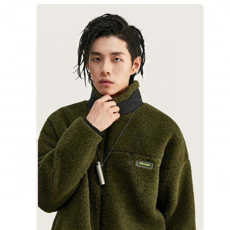 Produttore OEM Giacca da cappotto casual in pile polare caldo antivento unisex invernale nera taglie forti