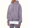OEM v&yacute;robce Custom Men Oversized Vintage Wash Bavlněn&eacute; mikiny s kapuc&iacute; na zip s dvojit&yacute;mi zipy