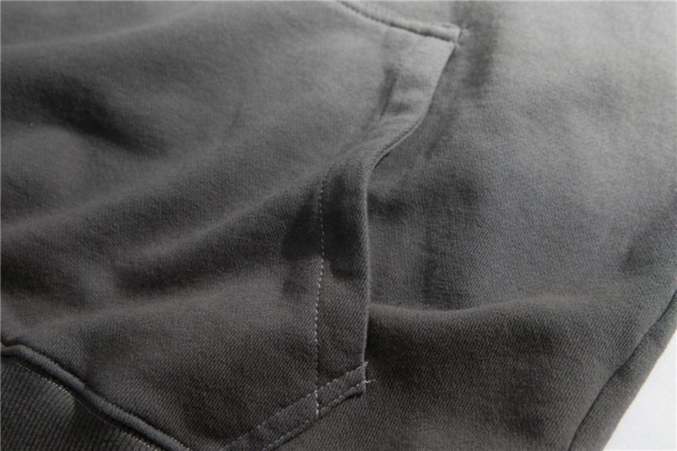 ผู้ผลิต OEM ผู้ชาย Retro ไล่โทนสีเสื้อกันหนาวหมวกแฟชั่นเรียบง่ายเสื้อฮู้ด