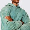 Fabricant OEM personnalis&eacute; de haute qualit&eacute;, surdimensionn&eacute;, uni, lourd, &eacute;pais, vert, Vintage, lav&eacute;, pull &agrave; capuche