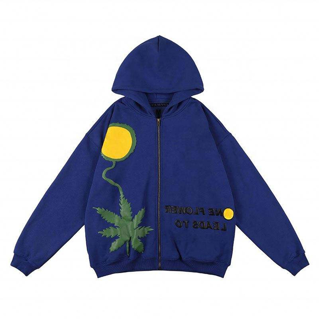 Nh&agrave; sản xuất OEM T&ugrave;y chỉnh 3D Poam In d&acirc;y k&eacute;o &Aacute;o hoodie nam nữ Mũ tr&ugrave;m đầu qu&aacute; khổ Puff In Zip Up &Aacute;o hoodie