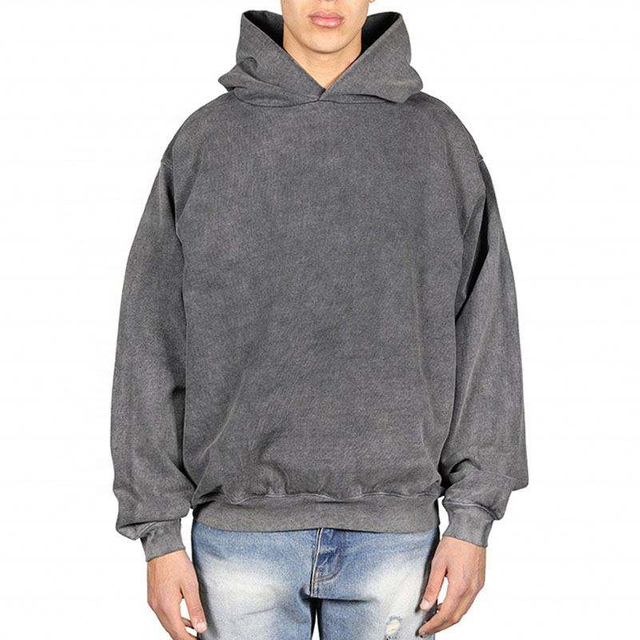 Fabricante OEM de alta qualidade 100% algod&atilde;o com capuz de lavagem &aacute;cida Streetwear su&eacute;ter de lavagem com capuz vintage lavado com pedra