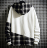 Producent OEM Niestandardowy blok kolor&oacute;w w kratę Casual Niestandardowa bluza Ponadgabarytowe bluzy z kapturem