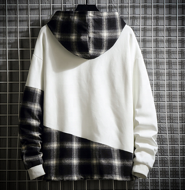 Producent OEM Niestandardowy blok kolor&oacute;w w kratę Casual Niestandardowa bluza Ponadgabarytowe bluzy z kapturem