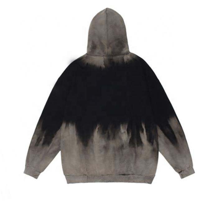 Fabricante OEM personalizado tingido de gravata casual moletom personalizado com capuz de grandes dimens&otilde;es