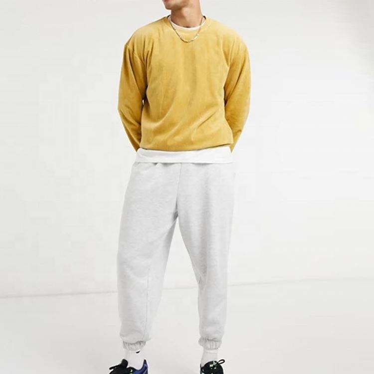 Nh&agrave; sản xuất OEM &Aacute;o len nhung trống t&ugrave;y chỉnh &Aacute;o thun cổ tr&ograve;n &Aacute;o kho&aacute;c nam