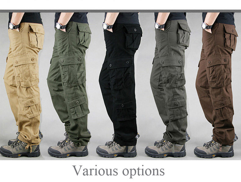 Pantalon tactique personnalis&eacute;, couleur unie, fonctionnel, multi-poches, pantalon Cargo d'ext&eacute;rieur pour hommes
