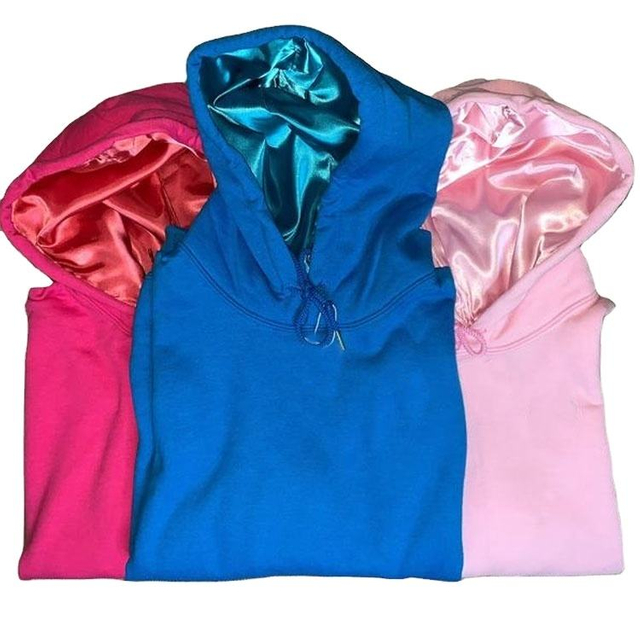 Grossisthandel bomull fransk frott&eacute; satin fodrade unisex huvtr&ouml;jor