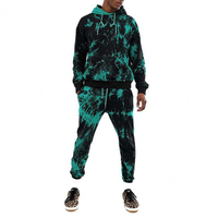 대량 도매 가을 운동복 2피스 운동복 세트 남성 넥타이 염색 운동복