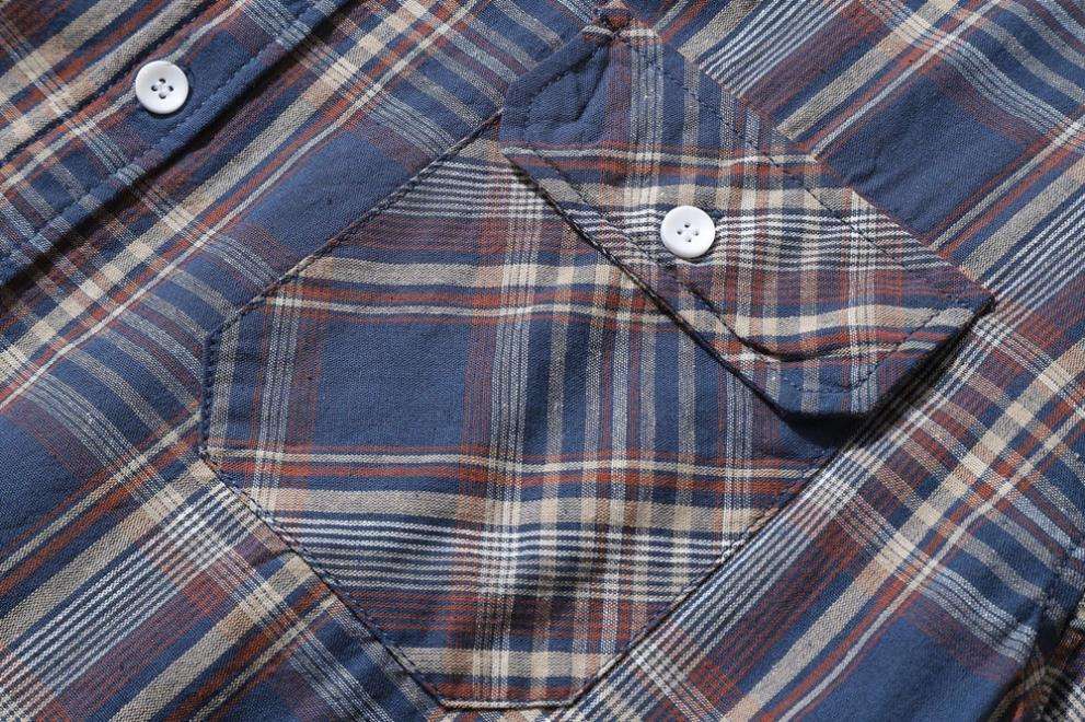 OEM Tillverkare Grossist Bomull Casual Oversize Storlek Full Pl&auml;d tryckta Vintage Lapel Shirts F&ouml;r m&auml;n