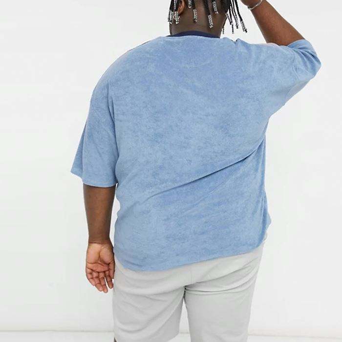ใหม่มาถึงขายร้อนระเหิดเสื้อ PLUS ขนาดบล็อกสีผู้ชายไหล่ขนาดใหญ่ BLANK TShirt