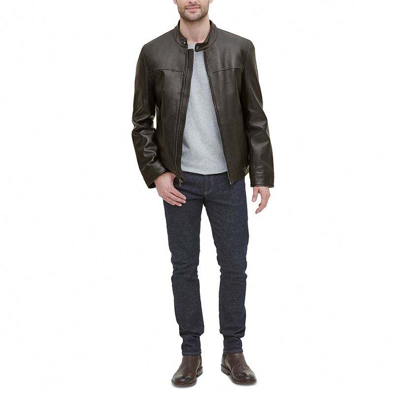 Nh&agrave; sản xuất Oem M&aacute;y bay n&eacute;m bom chất lượng cao t&ugrave;y chỉnh Cổ &aacute;o đứng d&agrave;i D&acirc;y k&eacute;o ấm &aacute;p &Aacute;o kho&aacute;c da m&agrave;u đen