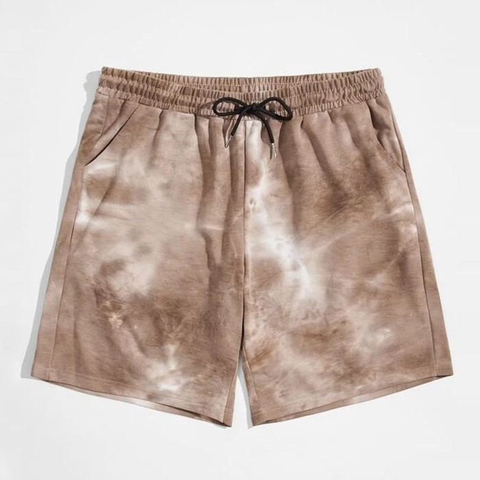 Pantaloncini da allenamento da uomo con sublimazione di alta qualit&agrave;, modello tie-dye, pantaloncini da uomo